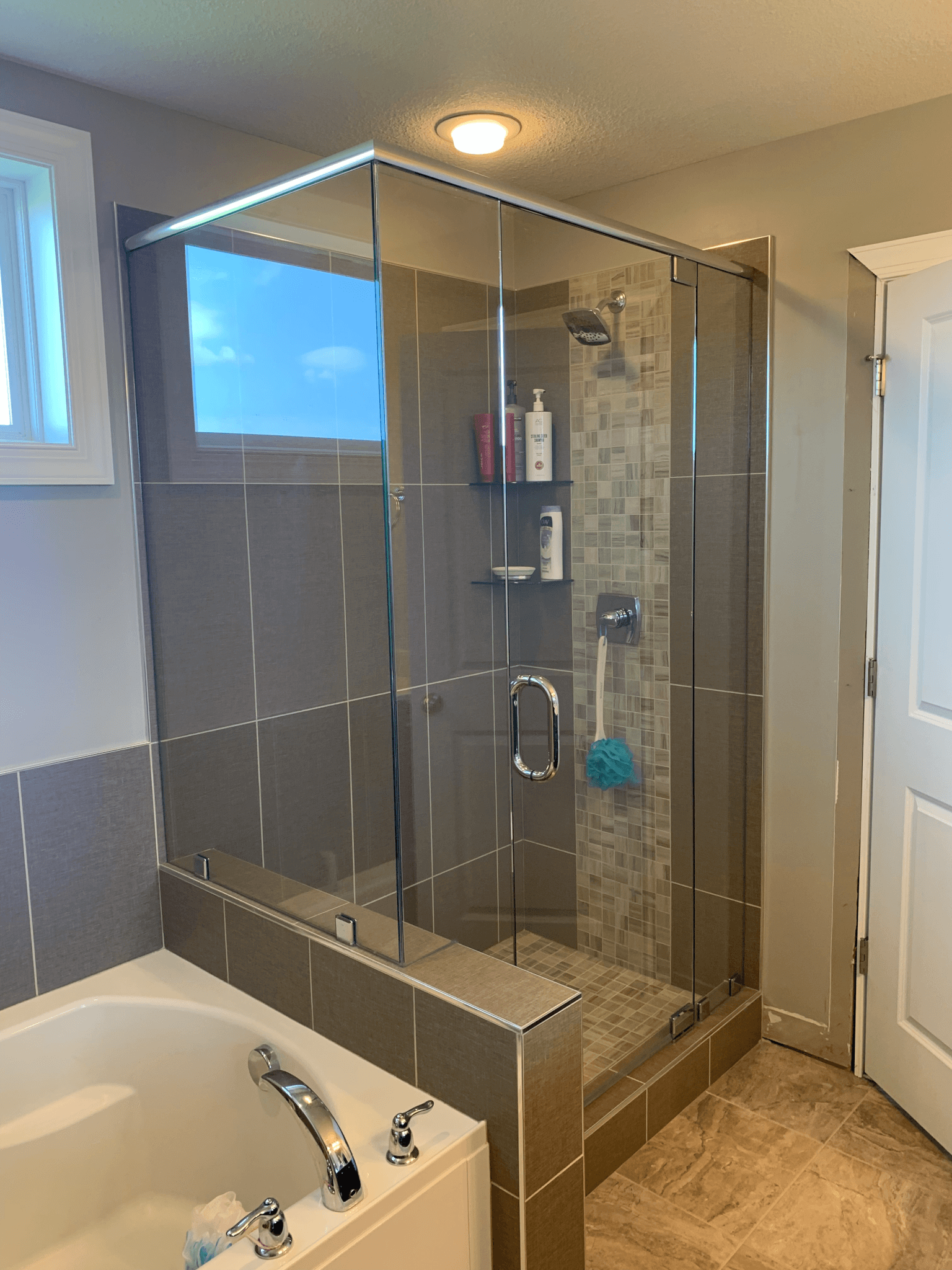 custom corner shower